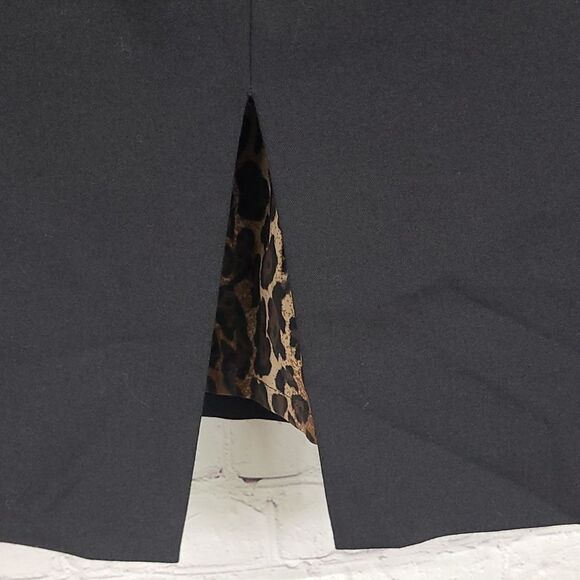 Express Leopard Lined Pencil Skirt Solid Black Size 2 Office Wear Straight - Picture 5 of 8